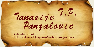 Tanasije Panzalović vizit kartica